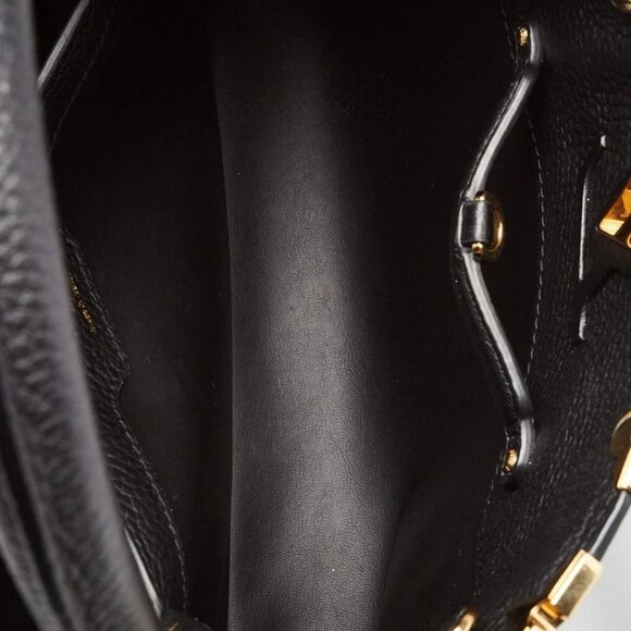 Louis Vuitton Black Taurillon Leather Flower Crown Capucines PM Bag - Picture 11 of 12